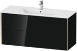 Duravit XViu Waschtischunterbau wandhängend 1210 mm, 2 Schubkästen, champagner matt/weiß matt