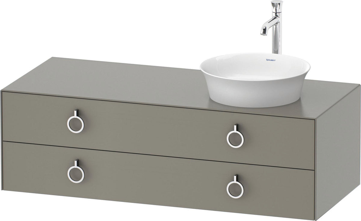DURAVIT White Tulip Konsolenwaschtischunterbau wandhängend 1300 mm mit LED-Innenbeleuchtung und Soft-Close