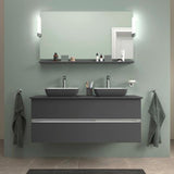 DURAVIT Sivida Aufsatzwaschtisch 400 mm DuroCast Plus ohne Überlauf in Dunkelgrau matt/Weiß