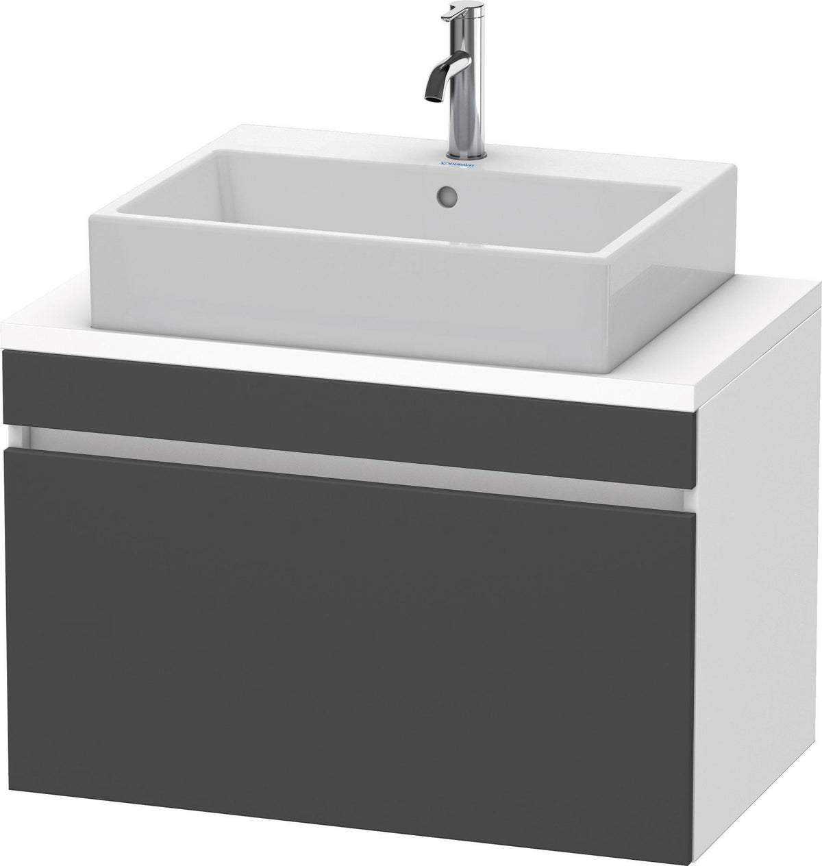 Duravit DuraStyle Waschtischunterbau 800 mm betongrau matt mit 1 Auszug und Soft-Close