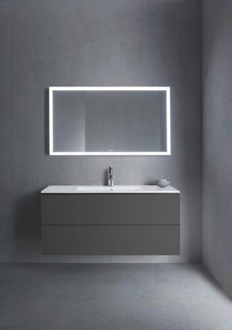 Duravit L-Cube Waschtischunterbau 1220 mm taupe matt mit 2 Schubkästen und Tip-On-Technik
