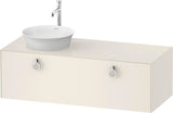 DURAVIT White Tulip Waschtischunterbau 1300 mm, 1 Auszug, Nussbaum/Taupe Hochglanz, wandhängend