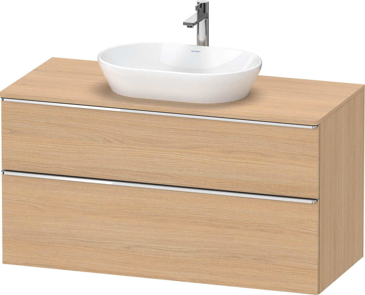 DURAVIT D-Neo Konsolenwaschtischunterbau 1200 mm Eiche Schwarz Matt mit Bronze Griff