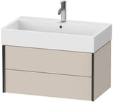 Duravit XVIU Waschtischunterbau 784 mm mit 2 Schubkästen in Champagner matt