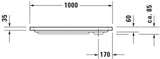 DURAVIT D-Code Duschwanne 900x750x85 mm Weiß Sanitäracryl mit Antislip