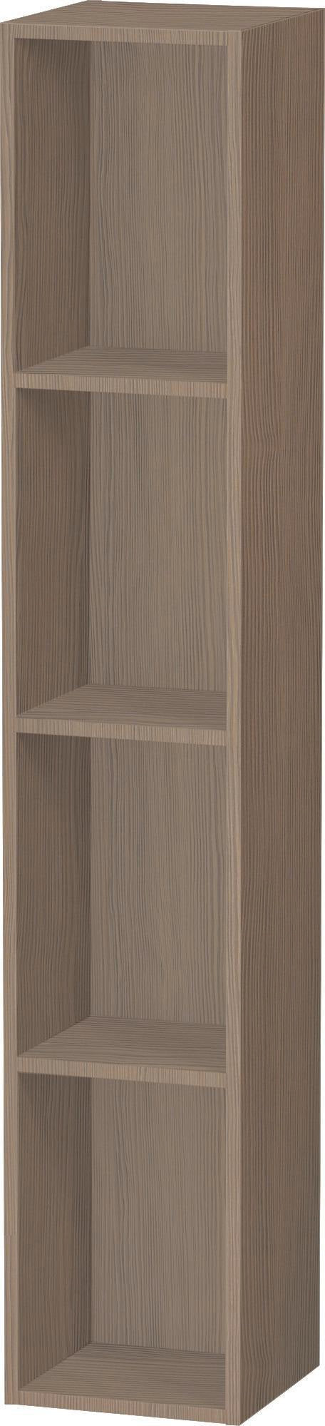 DURAVIT L-Cube Regalelement 180x180x1000 mm vertikal, 4 Fächer, Amerikanischer Nussbaum