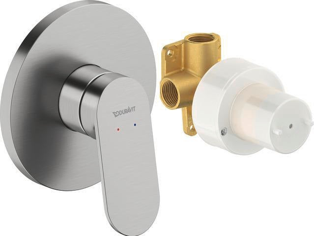 DURAVIT Wave Einhebelmischer Unterputz Set – Bronze Gebürstet, Keramikmischsystem, 125 mm