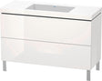 DURAVIT L-Cube c-bonded Waschtischset 1200 mm, weiß hochglanz, 2 Auszüge, bodenstehend