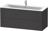 Duravit L-Cube Waschtischunterbau 1220 mm taupe matt mit 2 Schubkästen und Tip-On-Technik
