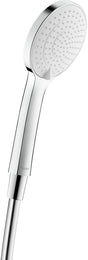 Duravit Handbrause 3-Jet D110 – Soft Rain, Rain & Intense Rain, Chrom Weiß, 110 mm, Antikalk