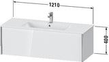 Duravit Waschtischunterbau XVIU 1210 mm weiß matt – wandhängend mit Tip-On-Technik
