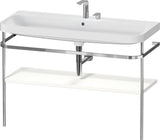 Duravit Happy D.2 c-shaped Waschtischset 1175 mm mit Metallkonsole und Waschschüssel