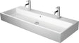 Duravit Waschtisch Vero Air 1200 mm mit Überlauf, 2 Hahnlöchern, 1 Becken, geschliffen, weiß
