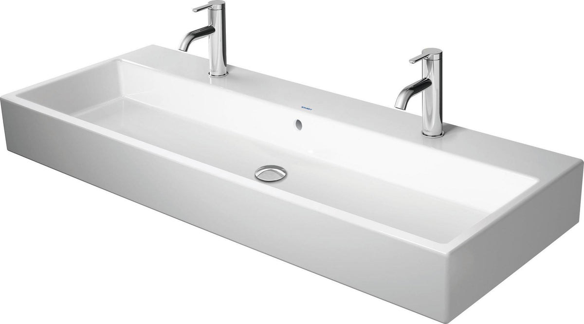 Duravit Waschtisch Vero Air 1200 mm mit Überlauf, 2 Hahnlöchern, 1 Becken, geschliffen, weiß