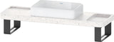 DURAVIT Qatego Aufsatzbecken mit Konsole 1400 mm Weiß Hochglanz HygieneGlaze