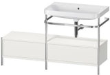 Duravit Waschtischset HAPPY D.2 PLUS 1400x490mm ein Hahnloch taupe supermatt