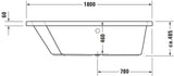 DURAVIT Paiova Whirlwanne 1800x1400 mm Eck links Air-System Sanitäracryl weiß