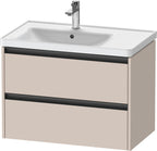 taupe matt / 2 Schubkästen / Waschtischunterbau