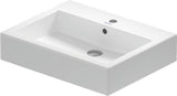 Duravit Waschtisch Vero 600 mm mit Überlauf, 1 Hahnloch, geschliffen, weiß