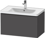 Duravit D-Neo Waschtischunterbau 784 mm Eiche Schwarz Matt mit 1 Auszug und Bronze-Griff