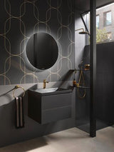 DURAVIT Kopfbrause MinusFlow D230, Rund, Rain Schwarz Matt – Wand- und Deckenmontage, Antikalk