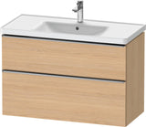 DURAVIT D-Neo Waschtischunterbau 984 mm betongrau matt mit Soft-Close und Bronze-Griff