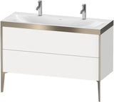 DURAVIT XViu c-bonded Waschtischunterbauset 1200 mm, weiß seidenmatt, bodenstehend, 2 Auszüge