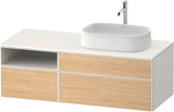 DURAVIT Zencha Konsolenwaschtischunterbau 1300 mm Eiche Anthrazit mit 2 Auszügen