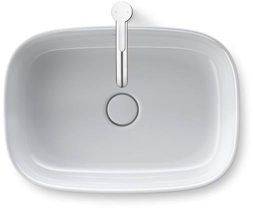 DURAVIT Zencha Aufsatzbecken 550 mm – Weiß, ohne Hahnloch & Überlauf, DuraCeram