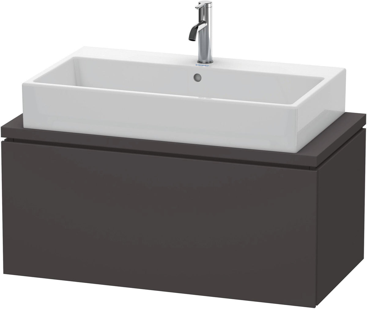 DURAVIT L-Cube Konsolenwaschtischunterbau 920 mm betongrau matt mit 1 Auszug und Tip-on-Technik