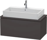 DURAVIT L-Cube Konsolenwaschtischunterbau 920 mm betongrau matt mit 1 Auszug und Tip-on-Technik