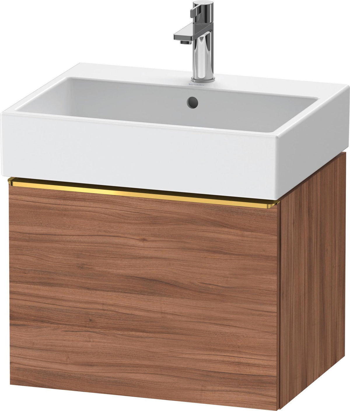 DURAVIT D-Neo Waschtischunterbau 584 mm wandhängend mit 1 Auszug, Griff Bronze, Weiß Matt