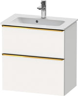 Duravit D-Neo Waschtischunterbau 610 mm betongrau matt mit Soft-Close und Bronze-Griff