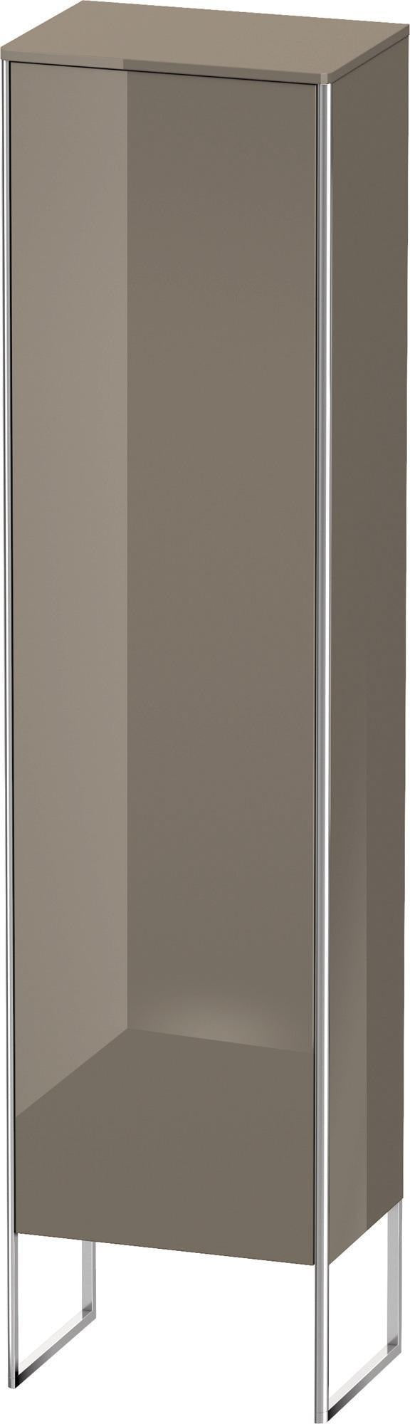 DURAVIT XSquare Hochschrank 500 mm Flannel Grey Hochglanz, bodenstehend, Tür rechts