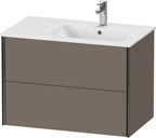 flannel grey seidenmatt / Mitteldichte Faserplatte (MDF) / 2Schubk.,schwarz matt/flan.grey