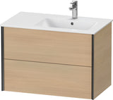 DURAVIT XViu Waschtischunterbau wandhängend 810 mm, 2 Schubkästen, weiß matt