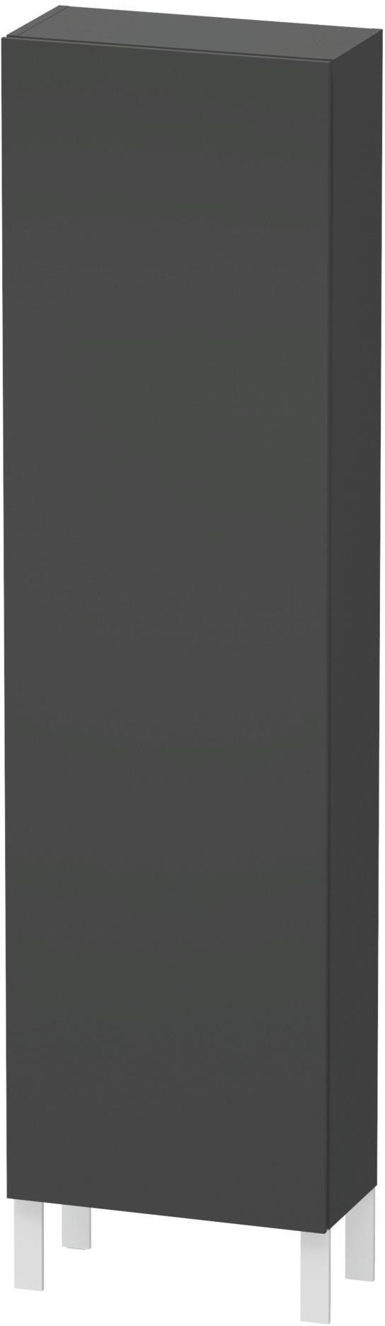 Duravit Hochschrank L-Cube 1760 mm, 1 Tür rechts, graphit matt, wandhängend