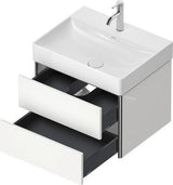 DURAVIT XSquare Waschtischunterbau 584 mm – Wandhängend mit Schubkasten und Siphonausschnitt