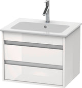 Duravit Ketho Waschtischunterbau 600 mm Weiß Matt mit 2 Schubkästen und Soft-Close
