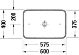 Duravit D-Neo Aufsatzbecken 400x400mm Weiß mit HygieneGlaze – Quadratisches Design