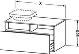 DURAVIT DuraStyle Waschtischunterbau 1000 mm wandhängend, 2 Schubkästen, weiß matt