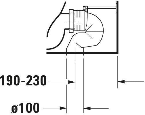 DURAVIT Stand-WC Kombi Starck 2, 725 mm, weiß – für SensoWash Dusch-WC