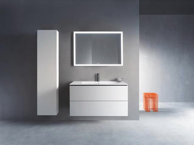 Duravit L-Cube Waschtischunterbau 1020 mm taupe matt – wandhängend, 2 Schubkästen, Tip-On