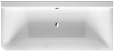 DURAVIT P3 Comforts Eckbadewanne rechts 1800 x 800 mm mit Acrylverkleidung und 2 Rückenschrägen