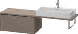 DURAVIT L-Cube Unterschrank für Konsole 820 mm, 1 Auszug, Weiß Matt, Tip-on