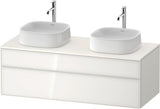 DURAVIT Zencha Konsolen-Waschtischunterbau 1300 mm Eiche Anthrazit wandhängend
