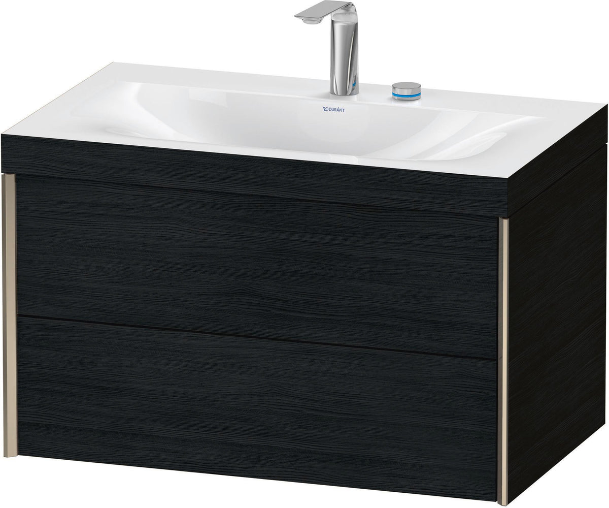 DURAVIT XViu c-bonded Waschtischset 800 mm wandhängend mit 2 Schubkästen und Tip-on-Technik