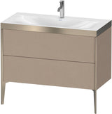 DURAVIT XViu Waschtischunterbauset 1000 mm, 2 Auszüge, champagner matt/basalt matt, c-bonded