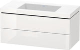 Duravit L-Cube Waschtischset 1000x480mm mit Vero Air Waschtisch, 2 Schubkästen, ohne Überlauf, s-matt