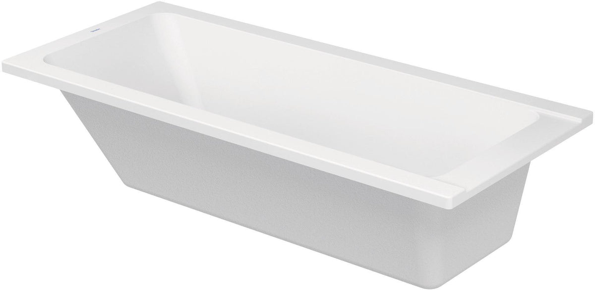 DURAVIT D-Code Einbau-Badewanne 1700x750 mm Weiß mit Überlauf und 1 Rückenschräge